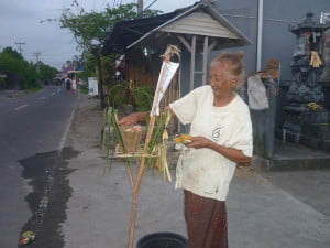 An elderly Balinese woman allows me to photograph her on 'Tawur Kasanga,' the day before Nyepi.